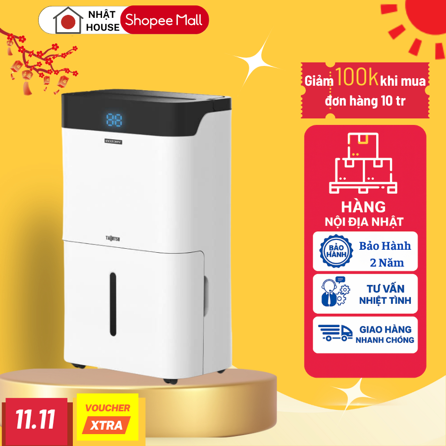 Máy Hút Ẩm Taijutsu AD-30R290G-W  Thương Hiệu Nhật (Lắp Ráp Tại Trung) Công Suốt 26L Và 30L