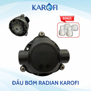 Đầu Bơm Radian Karofi 24V Tặng Kèm Cút Nối Dùng Cho Máy Lọc Nước RO Gia Đình - Hàng Chính Hãng Có Tem Bảo Hành Karofi