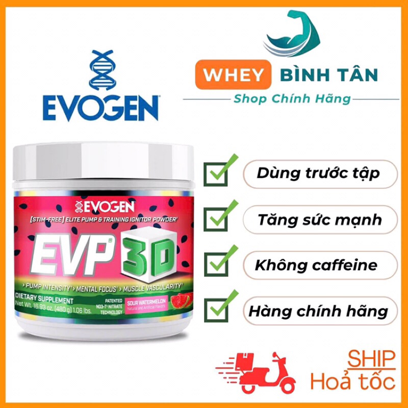 EVP 3D Evogen 40ser [Chính hãng] - Bột pre workout hỗ trợ tập luyện thể thao thể hình