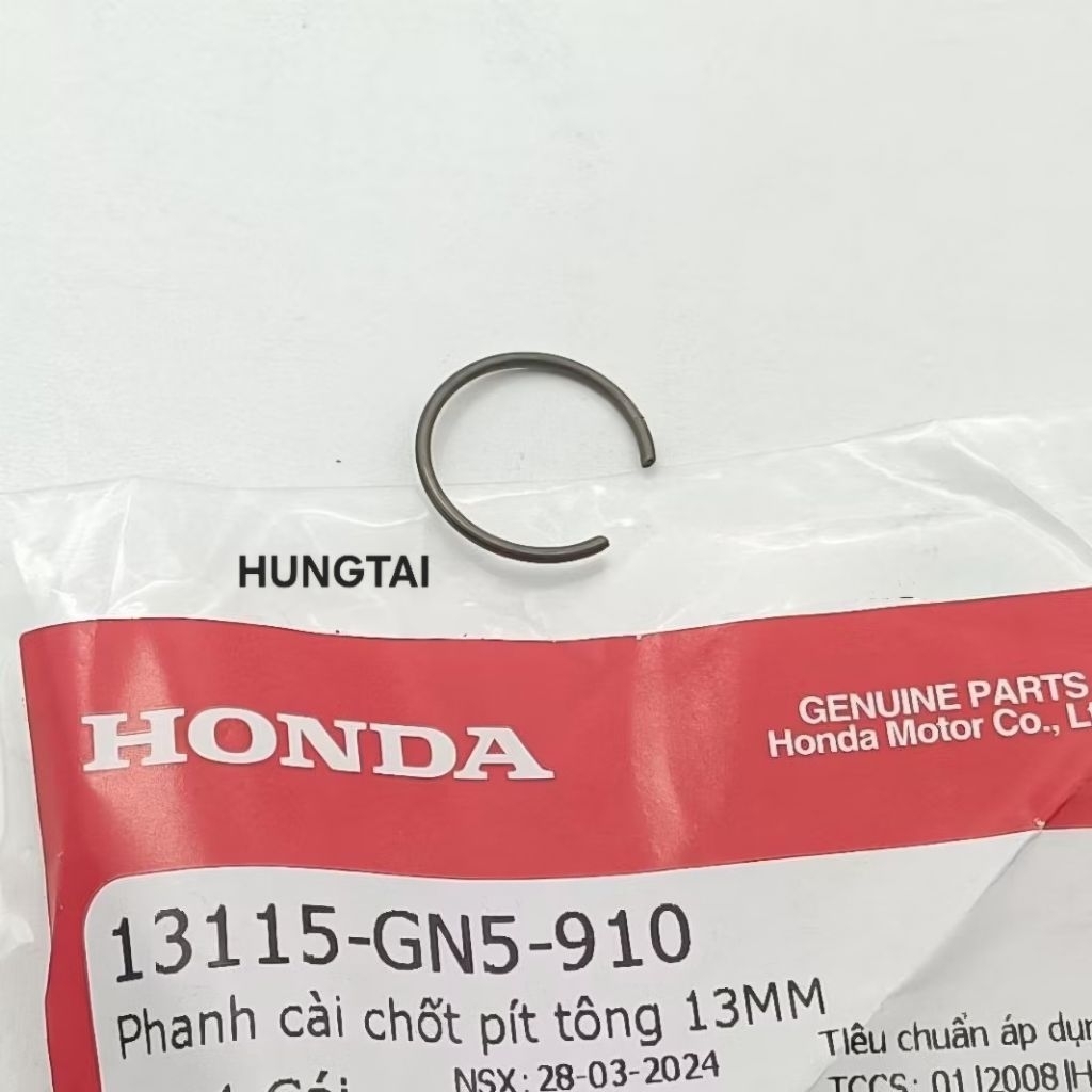 Phe gài chốt, ắc piston 13mm xe DREAM, WAVE, FUTURE... zin 13115-GN5-910