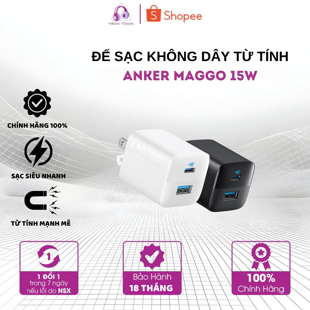 Củ Sạc Nhanh 33W Anker A2331 (C+A) – Công suất cao, sạc nhanh siêu tiện lợi