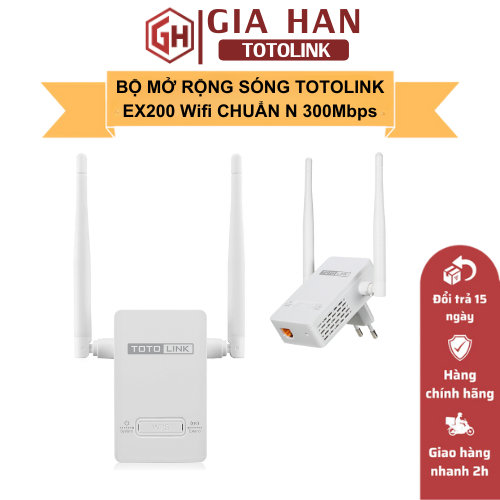 [Hỏa tốc] Bộ Mở Rộng Sóng TOTOLINK EX200 Wifi Chuẩn N 300Mbps