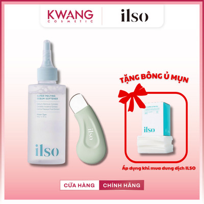 Tinh chất ủ mụn Ilso Super Melting Sebum Softener 150ml và Thanh gạt mụn Ilso Hàn Quốc Chính Hãng