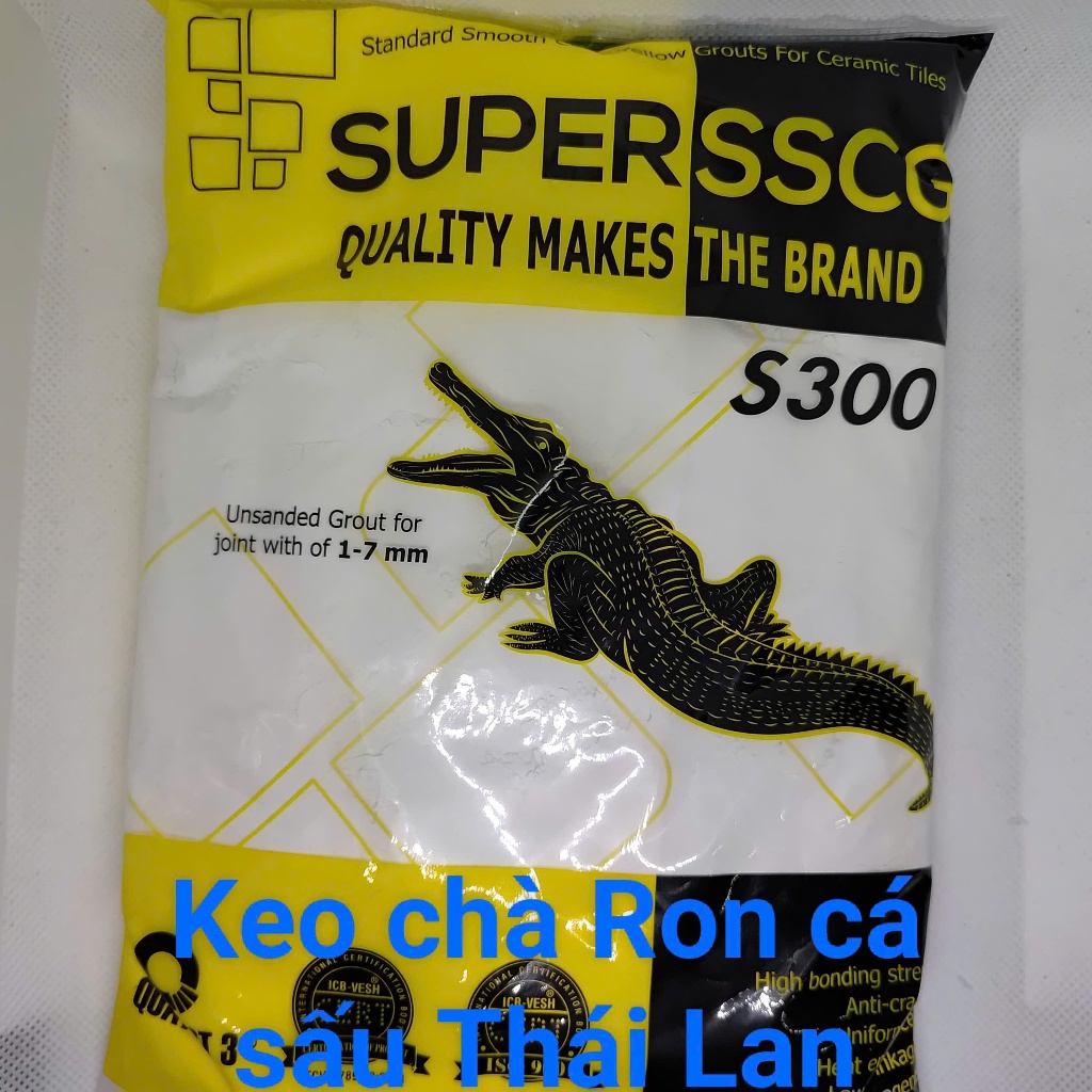 ( Loại tốt) Keo chà ron cá sấu Thái Lan bịch 1kg dùng trét ron gạch, keo ron gạch,keo chà ron cá sấu