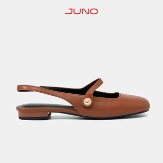  Giày Búp Bê Nữ 3cm Thời Trang JUNO Slingback Mũi Tròn BB03139 