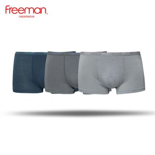 Combo 3 Quần lót nam boxer FREEMAN chất liệu visco mềm mịn, thoáng mát 6517