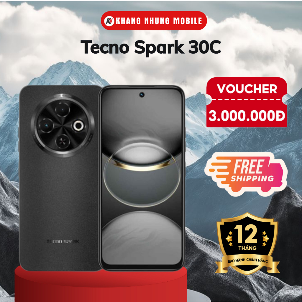 Điện thoại thông minh Tecno Spark 30C - 6/128GB - Hàng Chính Hãng - Khang Nhung Mobilie