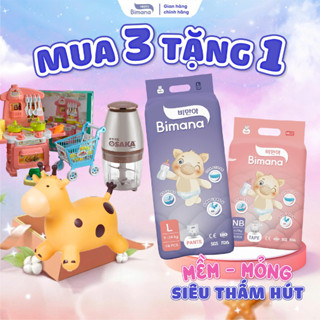   MUA 3 TẶNG 1  COMBO 3 BỊCH Tã Bỉm Dán  Quần BIMANA HÀN QUỐC mỏng thoáng thấm hút vượt trội đủ size 