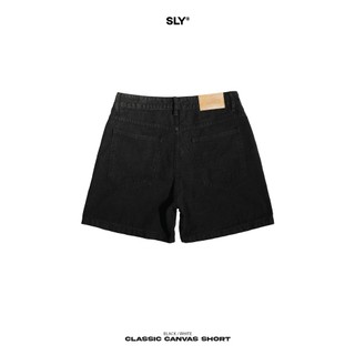 Quần Short Canvas SLY Classic washed màu đen