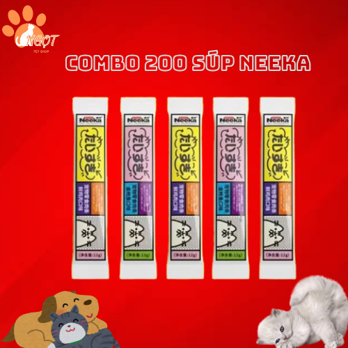 Combo 200 Thanh Súp Thưởng NEEKA Cho Mèo, Súp Thưởng Cho Mèo Thơm Ngon Và Dinh Dưỡng
