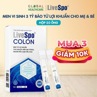  Men vi sinh LiveSpo Colon 3 tỷ bào tử lợi khuẩn - giảm viêm đại tràng táo bón tiêu chảy H 10ống  