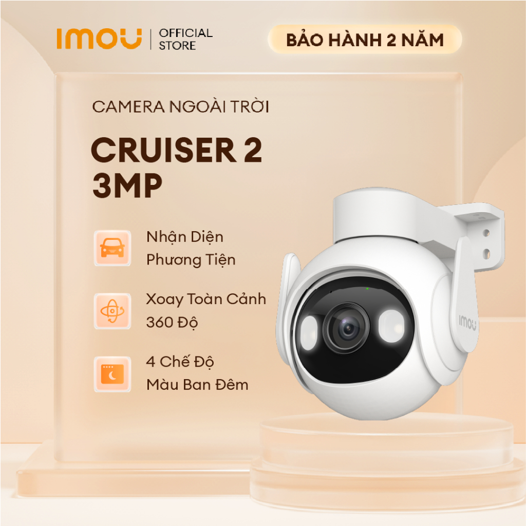 Camera Wifi ngoài trời Imou Cruiser 2 I 3MP/5MP I IPC-GS7EP-5M0WE I Đàm thoại 2 chiều I Phát hiện phương tiện | BigBuy360 - bigbuy360.vn
