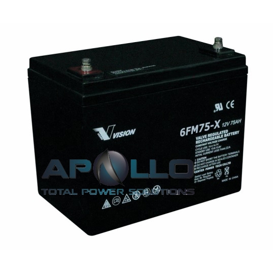 [ HỎA TỐC ] Ắc quy Vision 12V-75Ah, 6FM75-X | Dùng cho UPS, thiết bị viễn thông, thiết bị mạng...