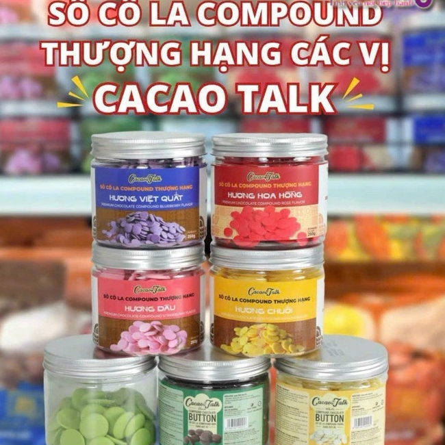 Socola compound hạt nút Cacao Talk 100g