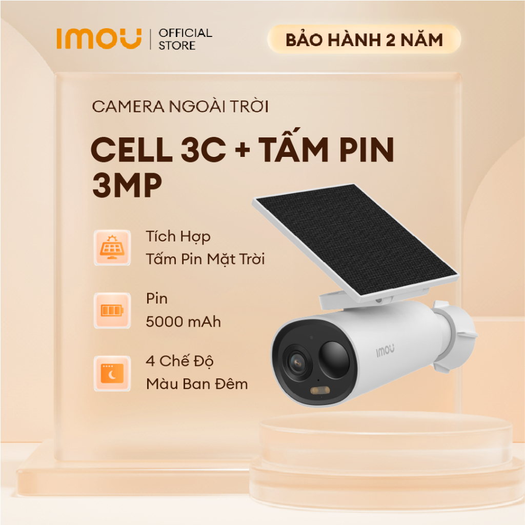 Camera Imou Wifi dùng Pin Cell 3C All in one  I 3MP I 5000mah I Đàm thoại 2 chiều I Đêm có màu | BigBuy360 - bigbuy360.vn