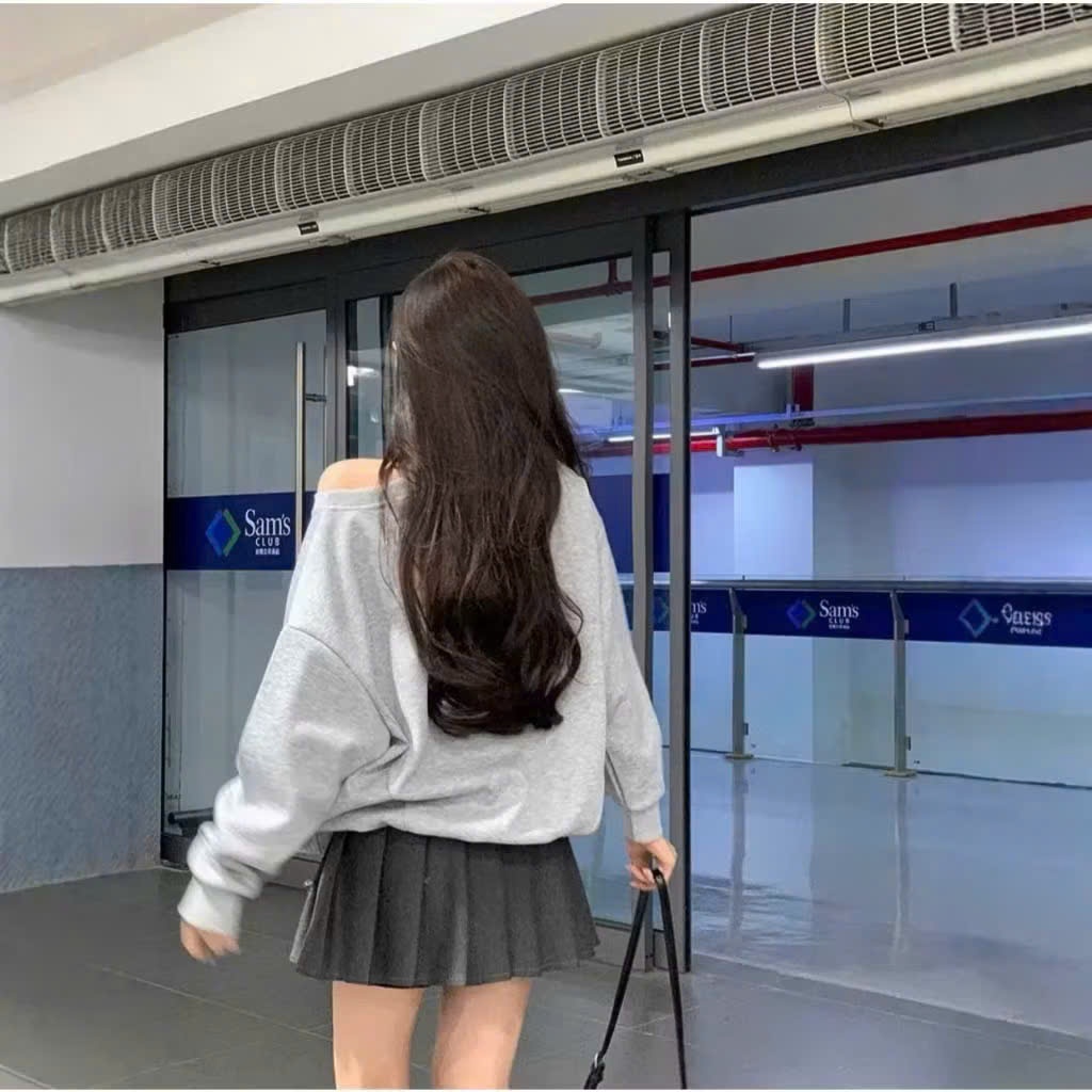 Áo sweater nữ trễ vai, lệch vai vải nỉ mùa thu đông mặc 2 kiểu -Xưởng Nhung ba Vì | BigBuy360 - bigbuy360.vn