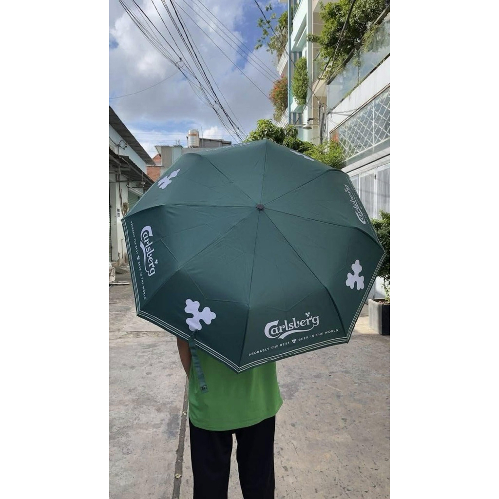 DÙ GẤP GỌN, có nút bung tự động - Hàng khuyến mãi của TUBORG ICE