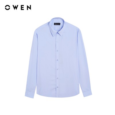 Owen - Áo sơ mi dài tay Regular Fit AR258043DR26 màu Xanh nhạt chất liệu Poly Rayon
