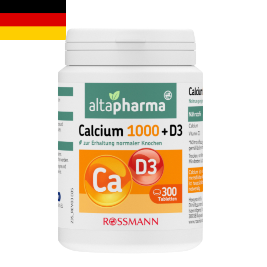 Canxi D3 altapharma, Calcium 1000 và Vitamin D3 hãng Altapharma Đức 300v