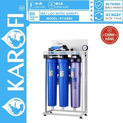 [CHÍNH HÃNG 100%] Máy lọc nước Karofi 80 lít 80L/H KT-KB80 10 cấp lọc RO Filmtec 100 Màng lọc RO USA 36 tháng
