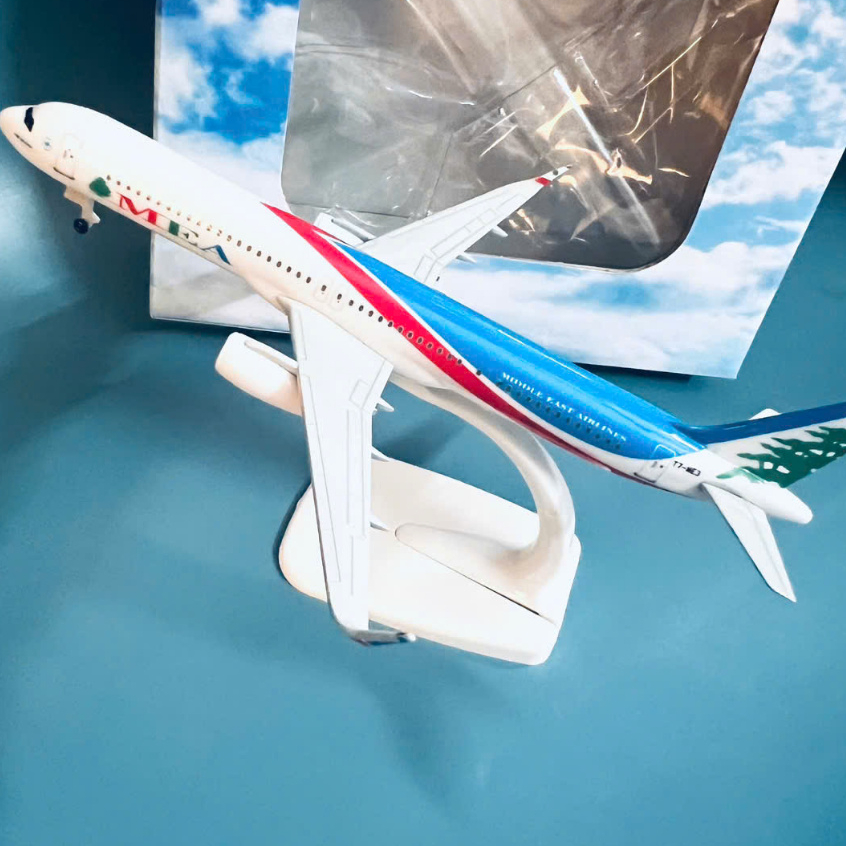 Mô Hình Máy Bay Airbus A321 MEA (Middle East Airlines) Hãng Hàng Không Lebanon Tỉ Lệ 1:400 | Quà Tặn
