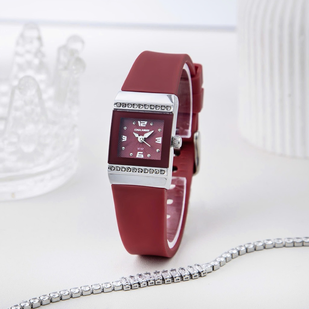 Đồng hồ nữ Chaxigo W197 thời trang dây cao su chất lượng cao.