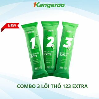 Combo 3 Lõi Lọc Nước Kangaroo Chính Hãng Thay Thế Được Cho Các Máy Lọc Nước RO Dùng Cốc 10 inch