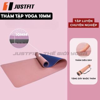  Thảm tập gym JUSTFIT dày 10mm chống trượt tại nhà CHỐNG CHẤN THƯƠNG ĐẦU GỐI 