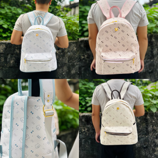 Balo da PU Kitty & Cow 40cm – Balo nữ đi học, đi chơi, màu pastel cute, form rộng cao cấp