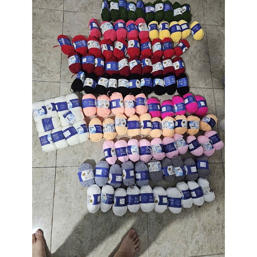 đơn sỉ 50 cuộn milk cotton mác đen hoặc milk bò khách tự chọn màu