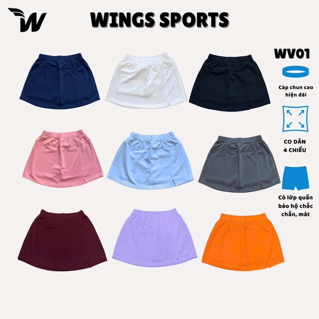 Váy Cầu Lông Yonex Phù Hợp Với Thể Thao Mới 2022 Chất Liệu Thoáng Mát, Co Giãn 4 Chiều Mã WV01