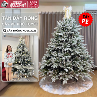   Hoả Tốc  Cây Thông Noel PE Phủ Tuyết Cây Thông PE 1M5 1M8 2M1 2M4 Tán Tự Động Trang Trí Giáng Sinh 