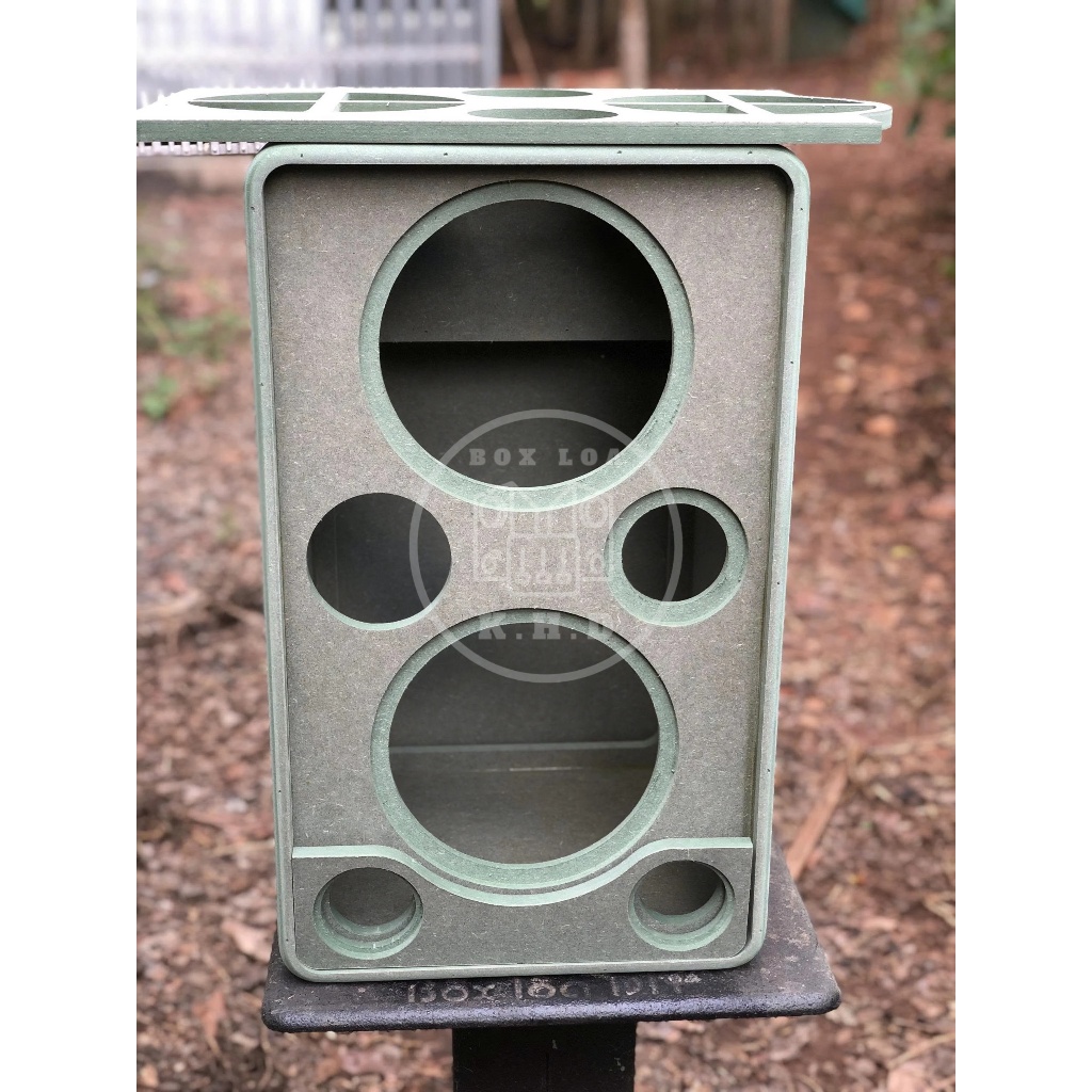 Vỏ thùng thô bass đôi 20 bo cạnh tròn phù hợp mạch K10-K18