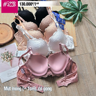  Áo ngực nữ boya ren nhật đệm mút mỏng 0,5cm   có gọng  mã 522  bra 