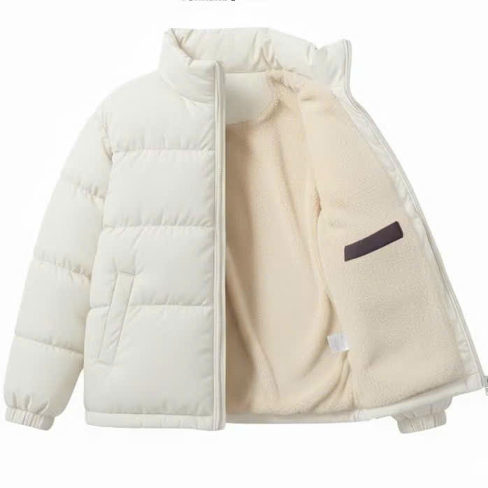 Áo Phao Lót Lông Cừu Cổ vải Cao Cấp, Áo Khoác Unisex Nam Nữ Đại Hàn Dày Dặn Chống Rét Giữ Ấm- Xưởng Nhung | BigBuy360 - bigbuy360.vn