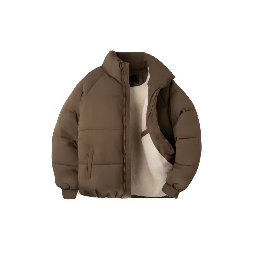 Áo Phao Lót Lông Cừu Cổ vải Cao Cấp, Áo Khoác Unisex Nam Nữ Đại Hàn Dày Dặn Chống Rét Giữ Ấm- Xưởng Nhung | BigBuy360 - bigbuy360.vn