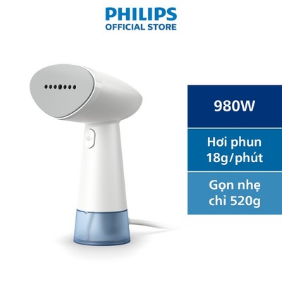 [Livestream]-Bàn ủi hơi nước cầm tay Philips STH1000/10|900W|nhỏ gọn ngăn chứa nước 85ml có thể tháo rời-Hàng Chính Hãng