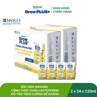  Combo 2 Thùng 24 hộp Sữa Bột Pha Sẵn Nutifood Sweden GrowPLUS+ Sữa Non Immunel hộp 110 ml  Bao bì tuỳ lô hàng  