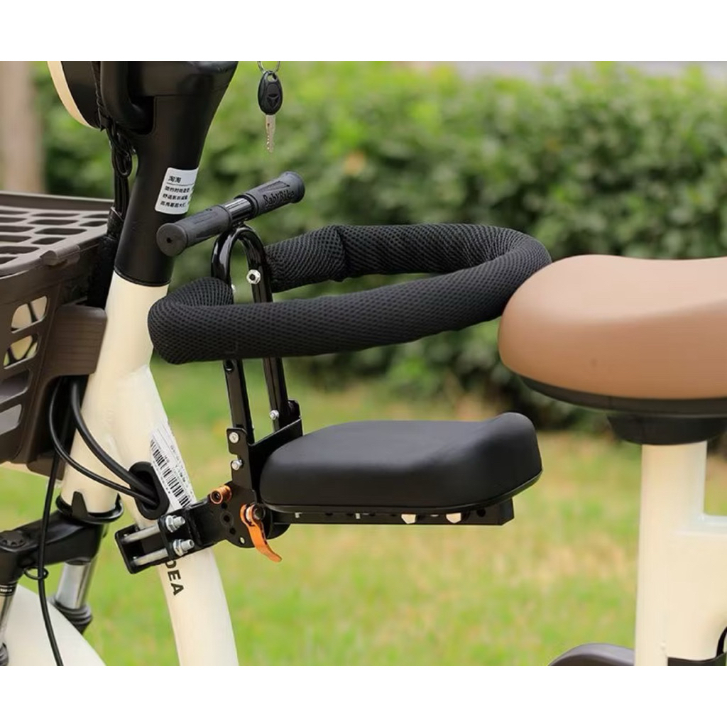 Ghế siêu gấp gọn bắt sườn xe gấp gọn scooter Aima yadea xe đạp thể thao xe điện tặng dây cài