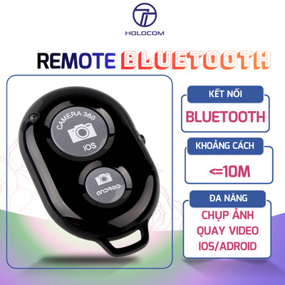 Remote chụp ảnh tự sướng M1,  nút bấm điều khiển bluetooth chụp hình từ xa cho điện thoại thông minh - HOLOCOM