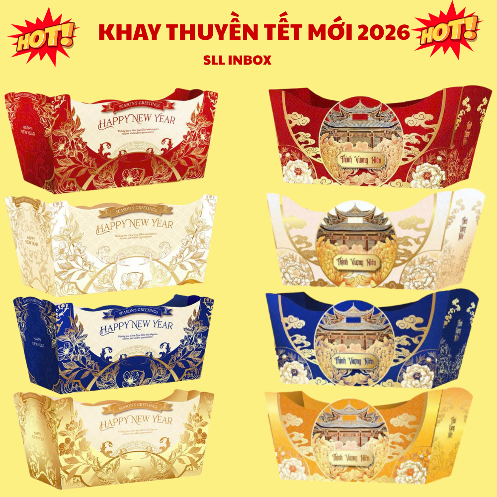 [TẶNG NGAY 10 LIXI TẾT] COMBO 3 KHAY GIỎ QUÀ, GIỎ THUYỀN, ĐẾ THUYỀN ĐỰNG QUÀ TẾT 2026