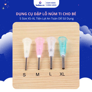  Dụng Cụ Dập Lỗ Núm Ti Cho Bé 5 Size XS–XL Đục Lỗ Núm Bình Sữa Tiện Lợi An Toàn Dễ Sử Dụng 