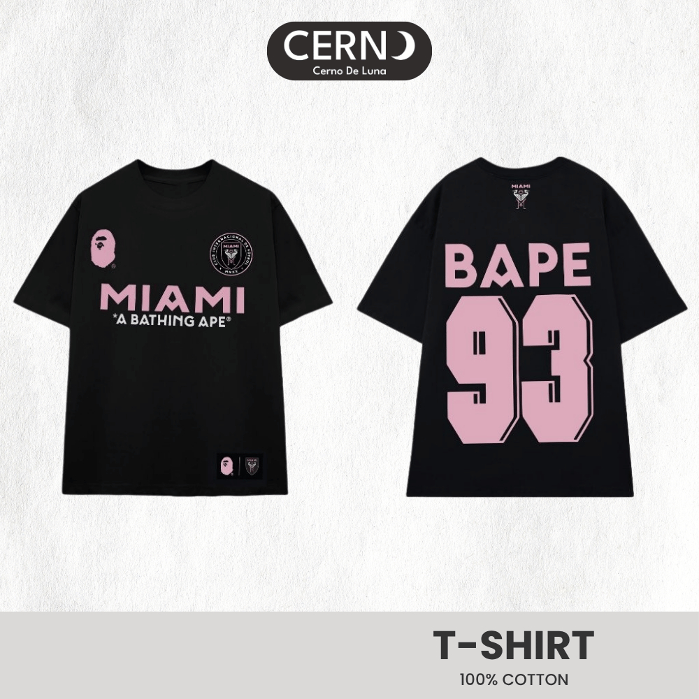 Áo thun CERNO BAPE MIAMI FORM RỘNG NAM NỮ CHẤT COTTON DÀY DẶN FULL TAG