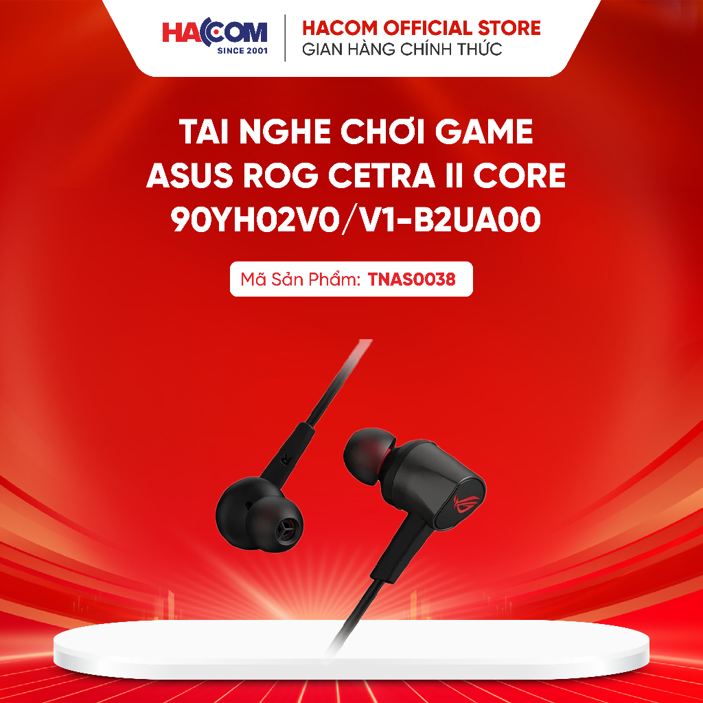 Tai nghe chơi game Asus ROG Cetra II Core - Bảo hành tháng HACOM PC
