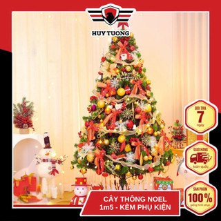  Cây Thông Noel Huy Tưởng 1m5 Đầy Đủ Phụ Kiện Cây Thông Giáng Sinh Kèm Bộ Phụ Kiện Trang Trí Giáng Sinh Lung Linh 