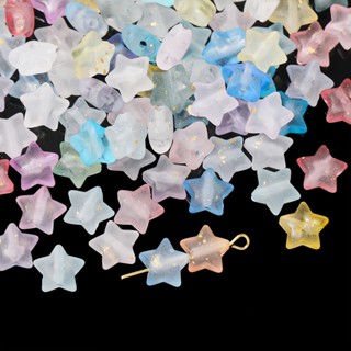 St.kunkka 50 miếng Acrylic hạt gradient vàng ngôi sao năm cánh/yêu DIY vòng tay trang sức（ 9.5*10MM）