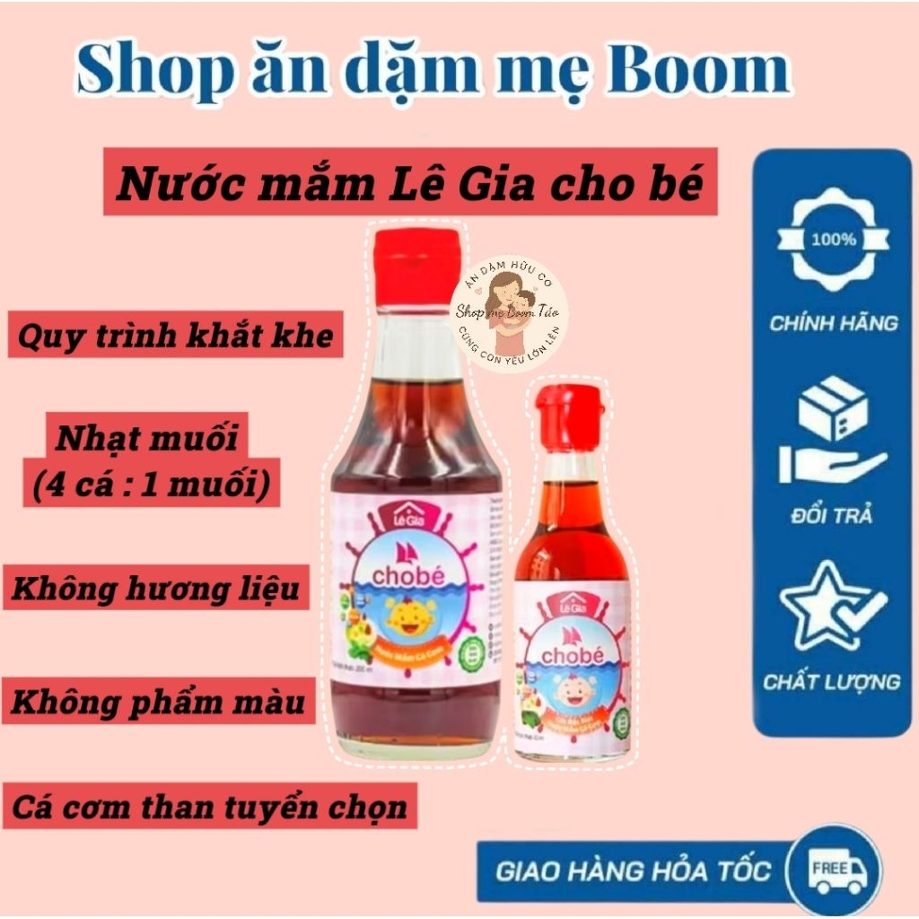 Nước mắm ăn dặm Lê Gia cho bé 60ml