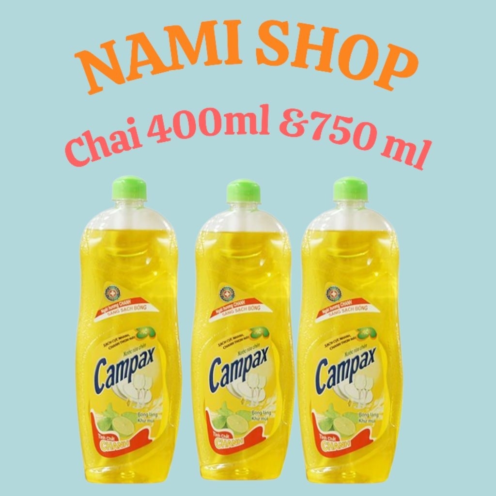 🌼Nước rửa chén Campax 750ml&400ml đậm đặc siêu sạch