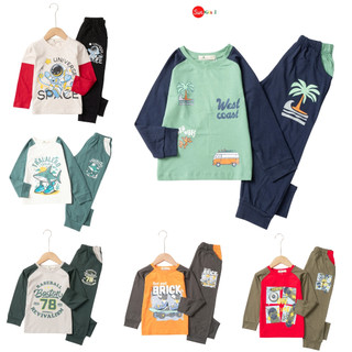  Bộ thu đông bé trai size 4-14 tuổi 14-45kg  LITI BABY đồ bộ dài tay bé trai tay phối chất cotton mềm mịn co giãn tốt 