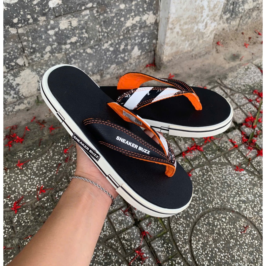 [ Chính Hãng ] - Dép Sneaker Buzz Đen Quai 2 Màu Đế Mới Chính Hãng
